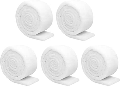 BESTonZON 5 Sätze Filtervlies für Aquarium Filterschwamm Filterschaum Filtermatte Weiß Teichfilter Ersatzfilter Schwammfilter für Fischtank Aquarium