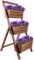 KOTARBAU® Blumenetagere Blumentreppe mit Einsatz 3 Etagen für Pflanzen Blumenregal innen & außen Holz 46x58x105 cm Blumentopf Braun