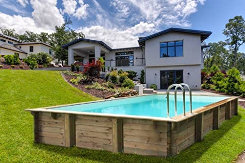 Piscina Rettangolare in Legno Impregnato cm.800X500X145H