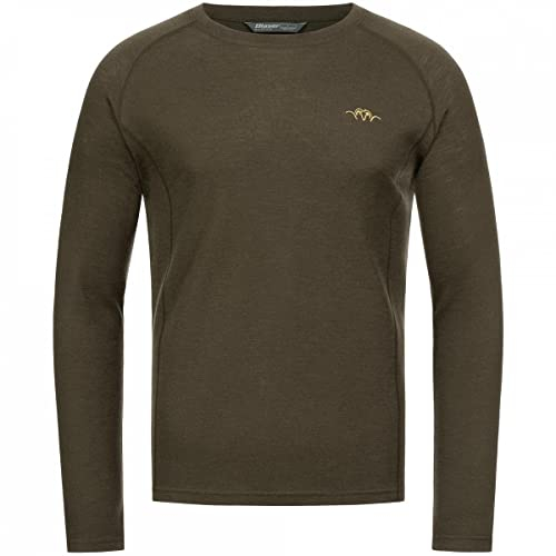 Mens Merino Base Layer Roundneck Jonar - Dark Brown