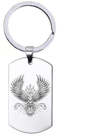 Schlüsselanhänger Edelstahl - Adler, silberfarben