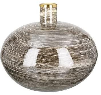 GILDE Vase Blumenvase aus Metall - Deko Wohnzimmer Geschenk für Frauen Geburtstag Muttertag - Farbe braun Gold Höhe 26 cm