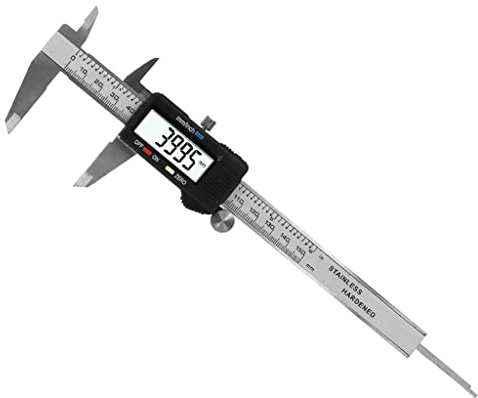 Samnuerly 6 Zoll 0–150 mm Messwerkzeug, Edelstahl-Messschieber, digitaler Messschieber (A, 150 mm) (A 150 mm)