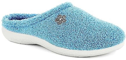 inblu Pantofole Donna Invernale Spugna Ciabatte Ragazze Casa Slip on Leggere Confortevoli IB-BS0047 (Azzurro,39)