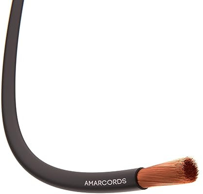 Amarcords - Cavo elettrico sezione 1x6mm colore NERO. Cordina Unipolare FS17, 10 metri