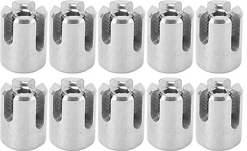 10 Stück Edelstahl Drahtseilklemme Kreuzkabelklemme Drahtgitter Kreuzklemme Kabelgeländer, Seilkreuzklemme für Drinnen und Draußen (M10 4mm)