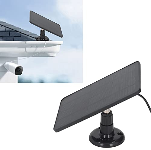 Panneau Solaire pour Caméra de sécurité, Panneau Solaire pour Caméra 5V 10W avec Sortie CC, Chargeur de Panneau Solaire pour Caméra de sécurité, Lumières, Pompe à Eau, etc.