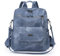 Puwuzixi Women Backpack Waterproof Anti-Theft Lightweight PU Fashion Travel Multipurpose Convertible Purse Shoulder Bag Handbag Backpack Blue