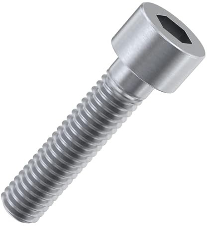 Accu - Lot de 6 vis à tête bombée M8 x 40 mm (DIN 912) en acier inoxydable marin (A4)