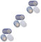 BESTonZON 36 Pièces Plats De Service Blancs Assiettes En Papier Bleu Et Blanc Plateaux Jetables Moule à Cupcakes Assiette Jetable Bleues Vaisselle De Fête Banquet