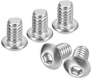 QUARKZMAN 1/4-20x3/8 Linsenkopfschrauben Innensechskant 100 Stück 304 Edelstahl Verschlüsse Sechskant Bolzen Schrauben Voll Gewinde Sechskant Antrieb Schrauben