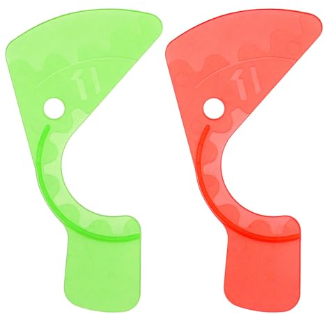 ECSiNG 2 Stück Messgerät zur Einstellung der Kettenräder, Reparaturwerkzeug, Teil für Fahrräder, kompatibel mit SRAM Eagle SX/NX/GX 12, Grün / Rot
