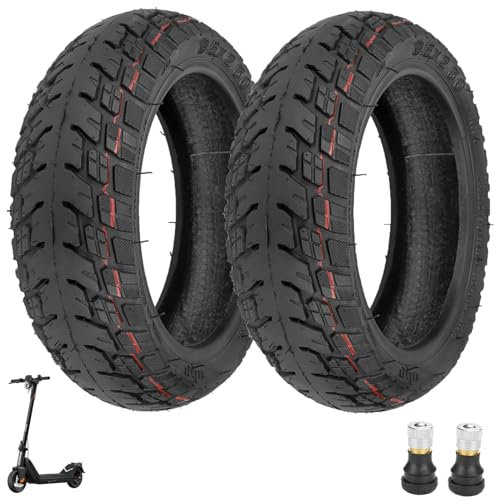 Prodrocam 9,5 Zoll Offroad Tubeless Reifen für Niu KQI3 Max/Pro/Sport Elektroroller 9,5 x 2,50 Vakuumreifen Ersatzreifen Zubehör, mit Ventil (Tubeless*2)