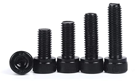 AVFORA 10pcs M3 M4 M5 M6 M8 304 A2 Stainless Steel Black Grade 12.9 Steel DIN912 Hexagon Hex Socket Head Cap Allen Bolt Screw L=4-60mm (Color : 12 9 Class steel-10MM-M5)
