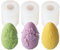 Silikonform Ostern, 3D Ostereier Silikonformen Gießformen, Blume Eier Kerzenform Seifenform Epoxidharz Formen Eier Silikonform Für Sojawachs Kerzen, Seife, Gips, Ostergeschenke (3 Stück)