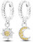 QIKAOLA 925 Silber Ohrringe für Frauen - Bunte Creolen - Kleine Huggie Ohrringe mit AAAAA Cubic Zirconia