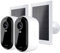 Arlo Essential 2K HD Überwachungskamera Aussen & 2x Solar, Kabellos, 2K Video, Farbnachtsicht, Licht, Bewegungsmelder, Sirene, 2-Wege Audio, Smart Home + Arlo Secure Plan Testzeitraum, 2er Set, Weiß