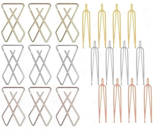 VAMA FASHIONS Broche à clipser pour sari de mariée - Épingles de sécurité pour manteau, robe, châle - 21, Big - 6cm & 6.5cm, Métal, Sans pierre précieuse