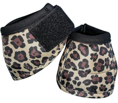 Ankaier Hufglocken, Hufglocken für Pferde, Schutzhufstiefel, ballistischer Schutz, 2 Stück (Leopard, mittel)