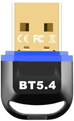 ONTERATE USB Bluetooth 5.4 Adapter for PC, Plug and Play Bluetooth Dongle Receiver with EDR & BLE & LMP13.X, Long Range Support Windows 11/10/8.1 for Desktop Laptop Keyboard Mouse Headset (Blue)