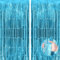Tinsel Curtain - 2pcs 3.2ft x 6.5ft Tinsel Curtains Pastel Foils Fringe Party Decoration Background Door Curtains Hanging Streamers for Birthday Child School Party (Light Blue)