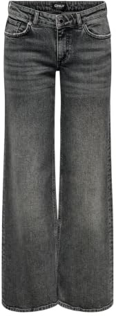 ONLY Female Jeans mit weitem Bein ONLJUICY Niedrige Taille Weiter Beinschnitt Jeans