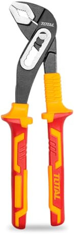 TOTAL - Pinze a becco di pappagallo isolate - Certificazione VDE - Apertura massima 40 mm - Acciaio - Dimensioni: 250 mm - Per progetti elettrici