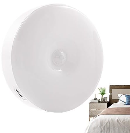 Luz nocturna con sensor de movimiento LED,Luz con detección de movimiento | Luces de armario magnéticas regulables,Luces de pared compactas con pilas y de bajo consumo para pasillo, dormitorio y baño