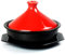 YIHANSS Olla Grande de cerámica de 23 cm para cocinar guisos, Olla de cocción Lenta, sin Plomo, con Pala y Bandeja de Madera (roja, 23 cm)