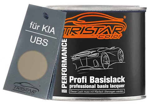 TRISTARcolor Autolack Dose spritzfertig für KIA UBS Stone Beige Metallic Basislack 0,5L