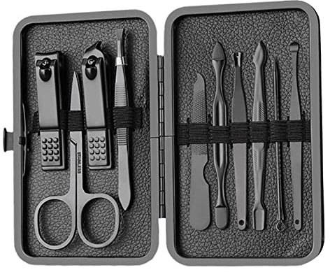 Maniküre-Nagelknipser-Set, Nagelfeile, scharfer Ohrlöffel, Fingernagel, Zehennagel, 10 Stück