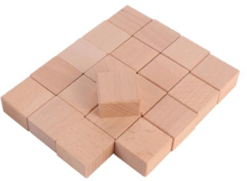 STOBOK 20St Siegel Holzblock Mini-Spielzeug leerer Fotoblock Scrapbook-Materialien Lindenholzblöcke Fotoblöcke Scrapbooking kinder stempel Puzzle Sammelalbum Scrapbook-Siegel Holzstempel