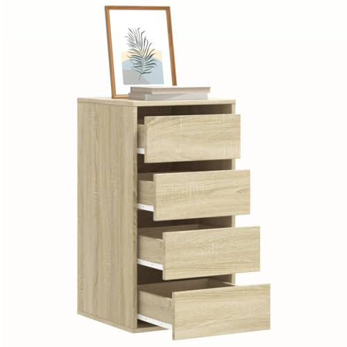Lauuoeriau Möbelartikel Home Eckkommode Sonoma Eiche 40x41x76cm Holz-Möbel
