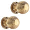 Infinity Decor Türknauf-Set mit rundem Rand, 60 mm, antikes Messing-Finish, für Innen- und Außentüren