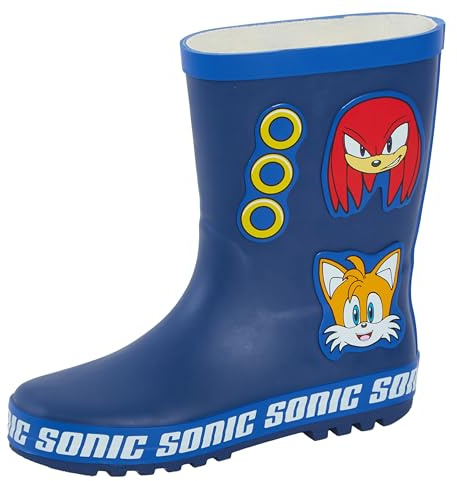Sonic The Hedgehog Stivali di gomma Wellington per bambini pioggia neve stivali