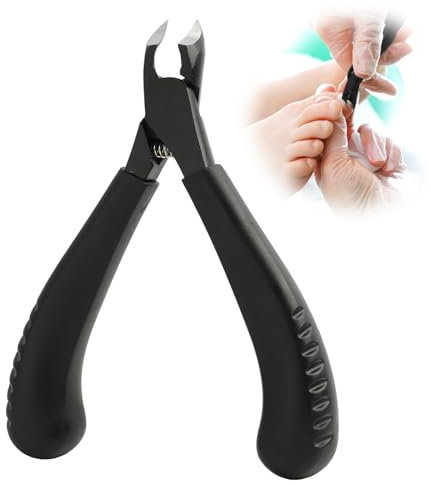 Pince Coupe-Ongles Professionnelle en Acier Inoxydable pour Ongles Incarnés, Coupe Droite, pour Ongles Épais des Orteils, Confort et Sécurité Accrus,pedicure professionnel pour pied(Noir)