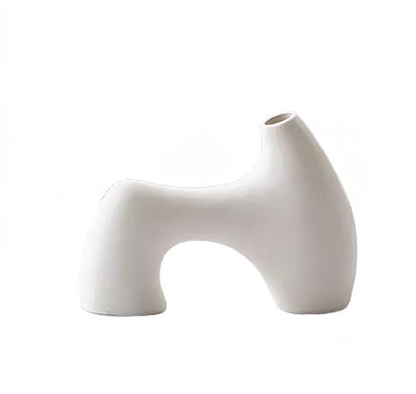 Xiulideni Front Door Vase Ceramic Ornaments Flower Arrangement Hydroponic Arrangement Living Room Office Study Home(Size:1PC,Color:B)