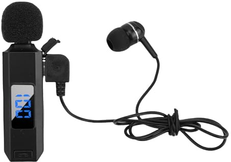 Plyisty Earbud Wireless Lavalier Microphone, 360° Sound Pickup Earbud Kit for Karaoke, Live Streaming, and Delivery