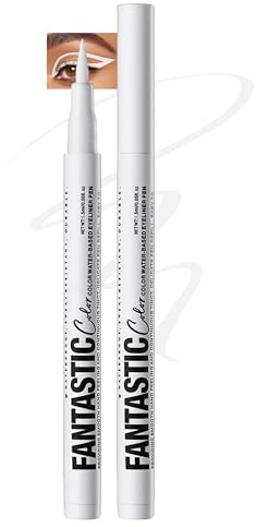 Jutqut Weiß Liquid Eyeliner Matte, White Eye liner Wasserfest, #01 | Langanhaltender, Langlebig Wischfest, Hochpigmentierte, Leichte Anwendung, Smooth, Make-up für Frauen