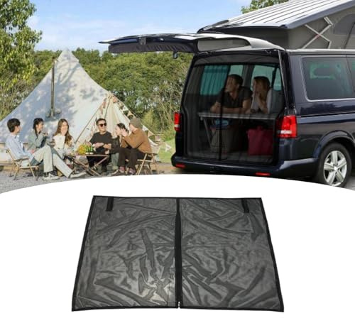 Magnetisches Moskitonetz für VW T5 T6 Heckklappe – Auto Fliegengitter für Heckklappe & Kofferraum, Insektenschutz mit Rahmenloser Magnetschnellbefestigung, einfach anzubringen für Camping & Wohnmobil