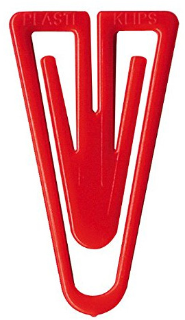 Laurel Büroklammer Plastiklips, PS, 60 mm, Beutel, rot
