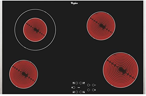 Whirlpool Europe PH AKT8330LX Piano Cottura Radiante, Vetro, Trasparente, 51x77x5.2 cm