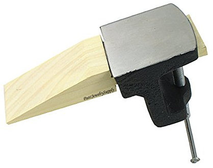 Amboss-Bank-Klemme für Juweliere, Stahl und Holz, zur Schmuckherstellung, Werkbank JTS