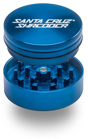Santa Cruz Shredder Metal Herb Grinder Knurled Top for Stronger Grip 2-Piece 2.2 (Blue)