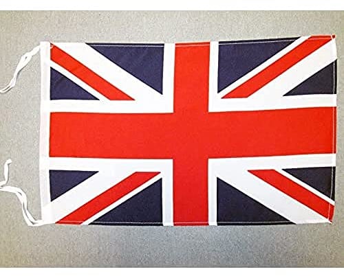 BANDERA del REINO UNIDO 45x30cm - BANDERINA INGLESA - BRITANICA – UK 30 x 45 cm cordeles - AZ FLAG