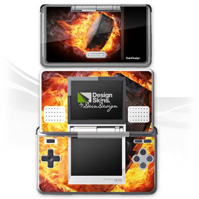 DeinDesign Skin kompatibel mit Nintendo DS Folie Sticker Eishockey Feuer