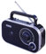 Roadstar TRA-2235BK Radio Portátil FM Analógica, Funciona a Red/Pilas, Toma de Auriculares, Transistor Pequeño y Ligero para Casa, Cocina, Altavoz 6.4W, Excelente Recepción, Negro