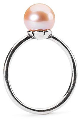 Trollbeads Silber Rosa Perlen Ring - Gr. 60