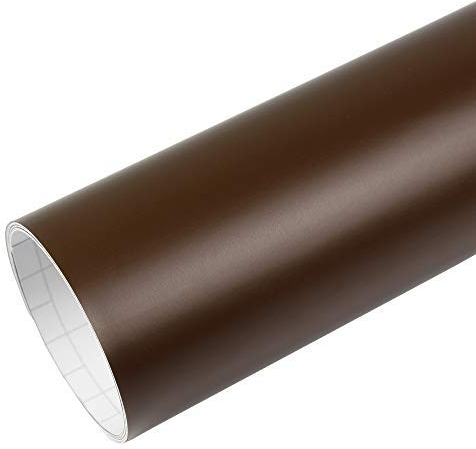 Rapid Teck® 5,26€/m Premium Matt Braun - 1m x 1,52m - Blasenfrei mit Luftkanälen - Auto Folierung - Car Wrapping Folie - Schwarze Folie Auto
