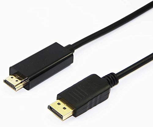 REY Cable DP DisplayPort Macho a HDMI Macho 1 Metro Adaptador Convertidor